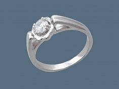 Кольцо из серебра c фианитом У15К150555