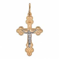 Крест из комбинированного золота 01Р060529