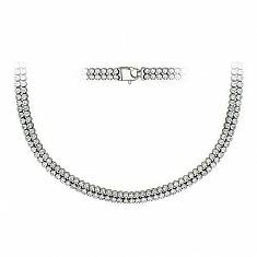 Ожерелье из серебра c фианитом Т20Л155010