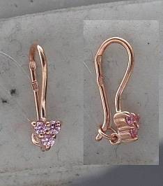 Серьги из серебра c фианитом 01С258535А-1