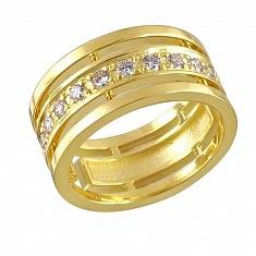 Обручальные кольца прочие из желтого золота c бриллиантом 01О630301