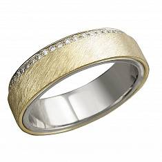 Обручальные кольца прочие из комбинированного золота c бриллиантом 01О660458Ж