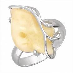 Кольцо из серебра c янтарём Е10К450106563-7