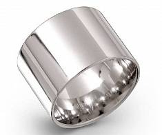 Кольцо из серебра широкое 15мм, гладкое, плоское G-150-04-4-18-000