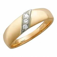 Обручальные кольца прочие из комбинированного золота c бриллиантом 01О660060