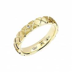 Обручальные кольца прочие из желтого золота c бриллиантом 01О630331
