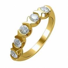 Кольцо из желтого золота c бриллиантом Г9К640092