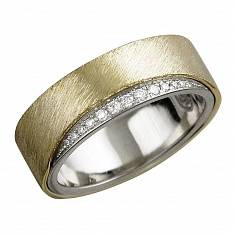 Обручальные кольца прочие из комбинированного золота c бриллиантом 01О660456Ж