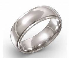 Кольцо из серебра гладкое, классическое, с ободками G-70-04-3-20-044