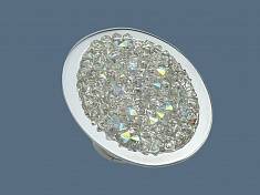Кольцо из серебра c кристаллом сваровски П4К250222