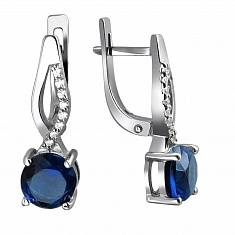 Серьги из серебра c фианитом 01С2511687-2