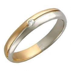 Обручальные кольца прочие из комбинированного золота c фианитом 01О160056