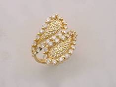 Кольцо из желтого золота c бриллиантом 01К643513