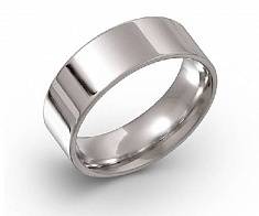 Кольцо из серебра плоское, гладкое, ширина 6мм G-60-04-4-18-000