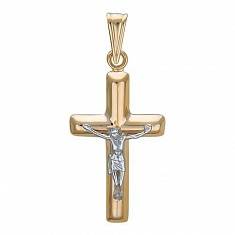 Крест из комбинированного золота 01Р060717