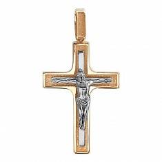Крест из комбинированного золота 01Р060629