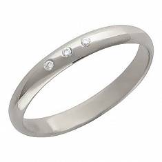 Обручальные кольца прочие из белого золота c бриллиантом 01О620138