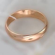 Обручальные кольца гладкие из красного золота 01О010014