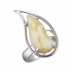 Кольцо из серебра c янтарём Е10К450110526-3