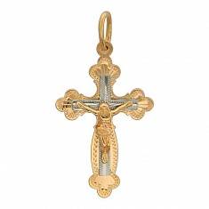 Крест из комбинированного золота 01Р760598