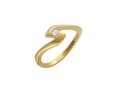 Кольцо из красного золота c бриллиантом 01К611438