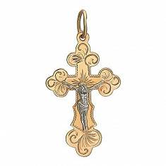 Крест из комбинированного золота 01Р760527