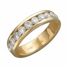 Кольцо из красного золота c бриллиантом 01К615264