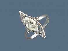 Кольцо из серебра c фианитом 51К151761Р