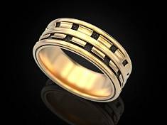 Мужское обручальное кольцо И-2304297