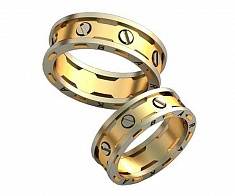 Необычные обручальные кольца И-487987