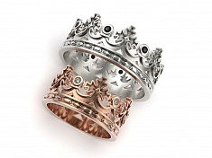 Обручальные кольца "Короны с бриллиантами" 2297233