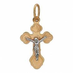 Крест из комбинированного золота 01Р760556
