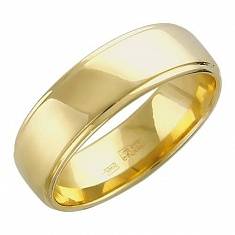 Обручальные кольца из трубы из желтого золота 01О730094