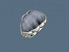 Кольцо из серебра c кошачьим глазом Ж8К250510Р