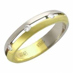 Обручальные кольца прочие из комбинированного золота c бриллиантом 01О680062