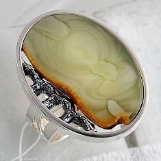 Кольцо из серебра c янтарём В4К450001Ч