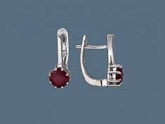 Серьги из серебра c корундом Т4С35222046