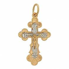 Крест из комбинированного золота 01Р760647