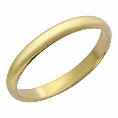 Обручальные кольца гладкие из желтого золота 01О030011