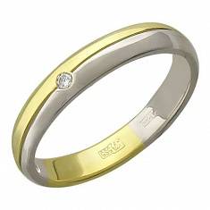 Обручальные кольца прочие из комбинированного золота c бриллиантом 01О680056