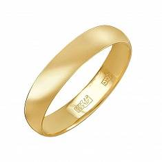 Обручальные кольца гладкие из желтого золота 01О030376