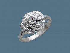 Кольцо из серебра c кристаллом сваровски Р4К250100
