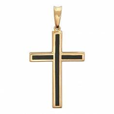 Крест из красного золота c ониксом 01Р410458-1