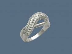 Кольцо из серебра c фианитом Р3К1501009