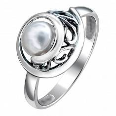 Кольцо из серебра c жемчугом Л9К259822Ч