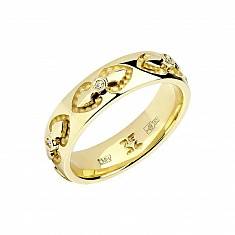 Обручальные кольца прочие из желтого золота c бриллиантом 01О630329
