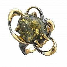 Кольцо из серебра c янтарём В4К450965ПЖЧ