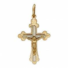 Крест из комбинированного золота 01Р760614