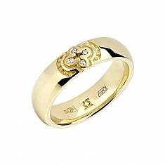 Обручальные кольца прочие из желтого золота c бриллиантом 01О630332