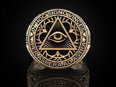 Классическое масонское кольцо 4459969